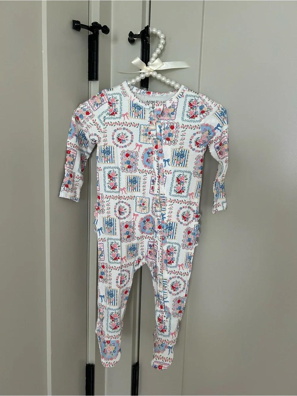 Angel Dear NWT Julep’s Floral Patchwork Footie 3-6M